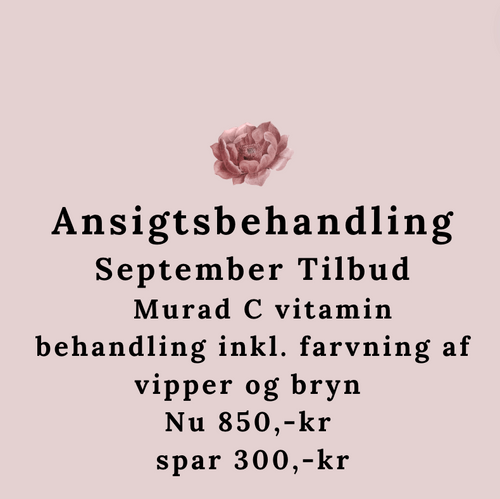 Behandlinger Murad C vitamin behandling inkl. farvning af vipper og bryn 850,-kr spar 300,-kr